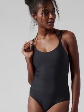 Athleta | Black Keyhole One-Piece Swimsuit XXS